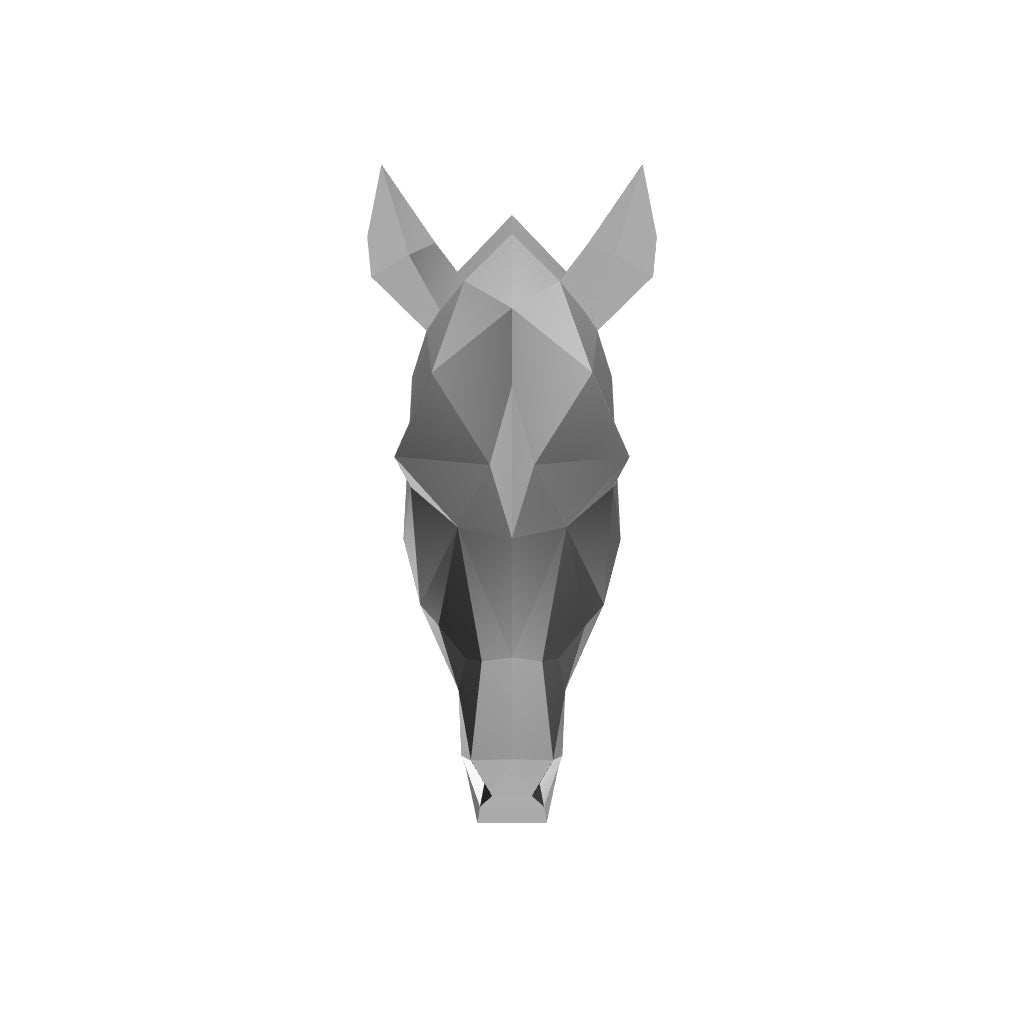 Tête de Cheval en Origami Métallique