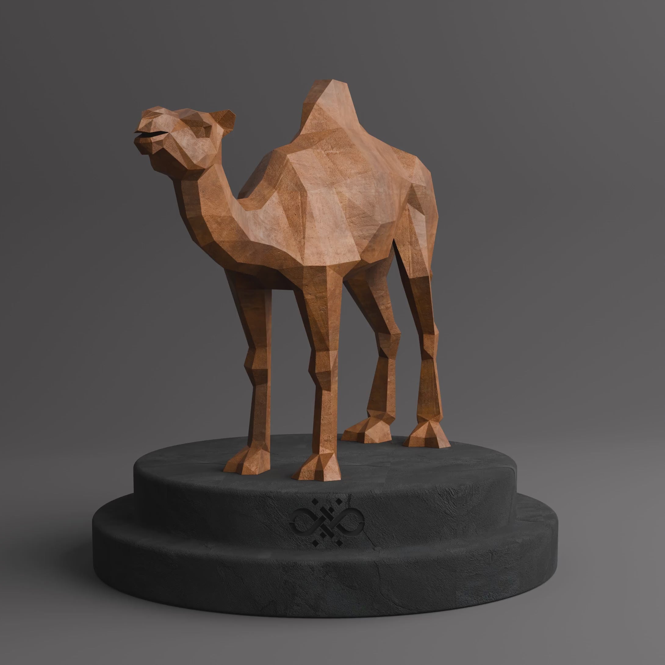 Sculpture de Chameau Polygone