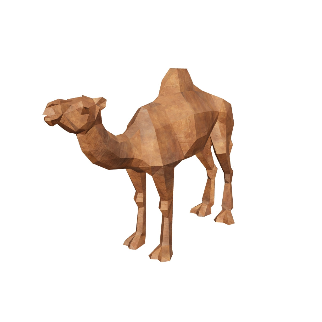 Sculpture de Chameau Polygone