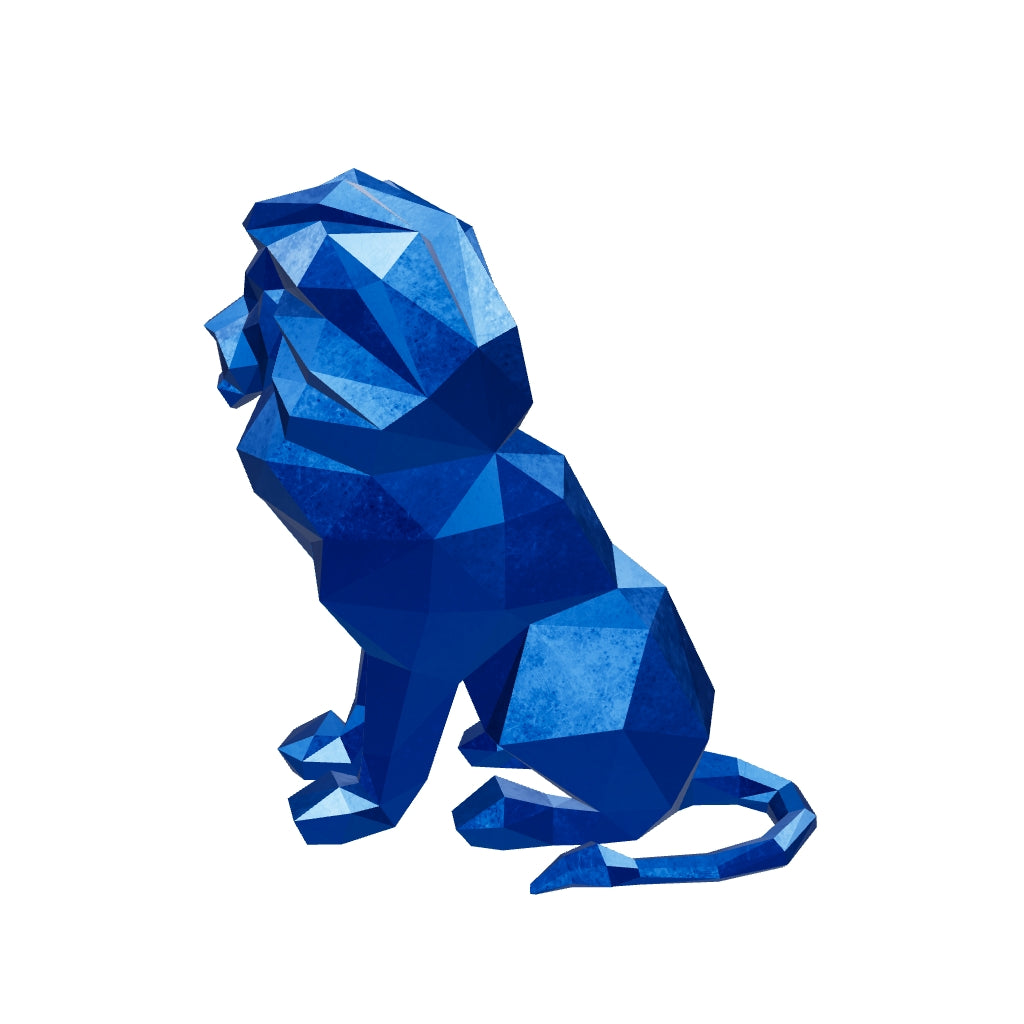 Sculpture Lion Polygone