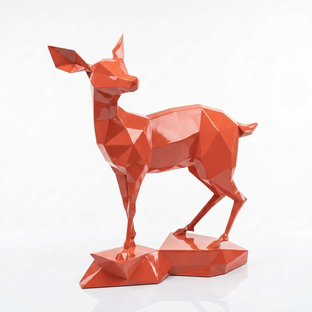 Grande Sculpture Gazelle - Sculpture Origami