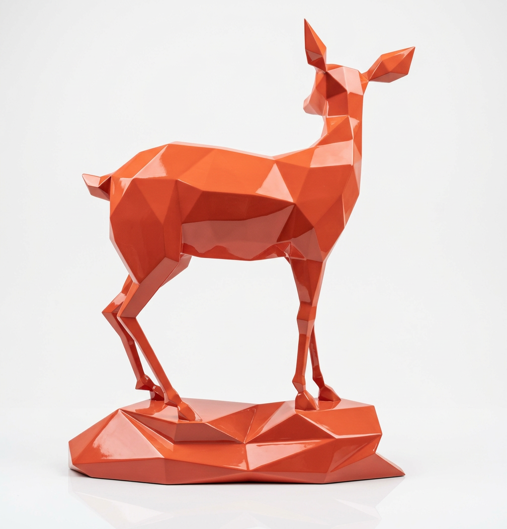 Grande Sculpture Gazelle - Sculpture Origami