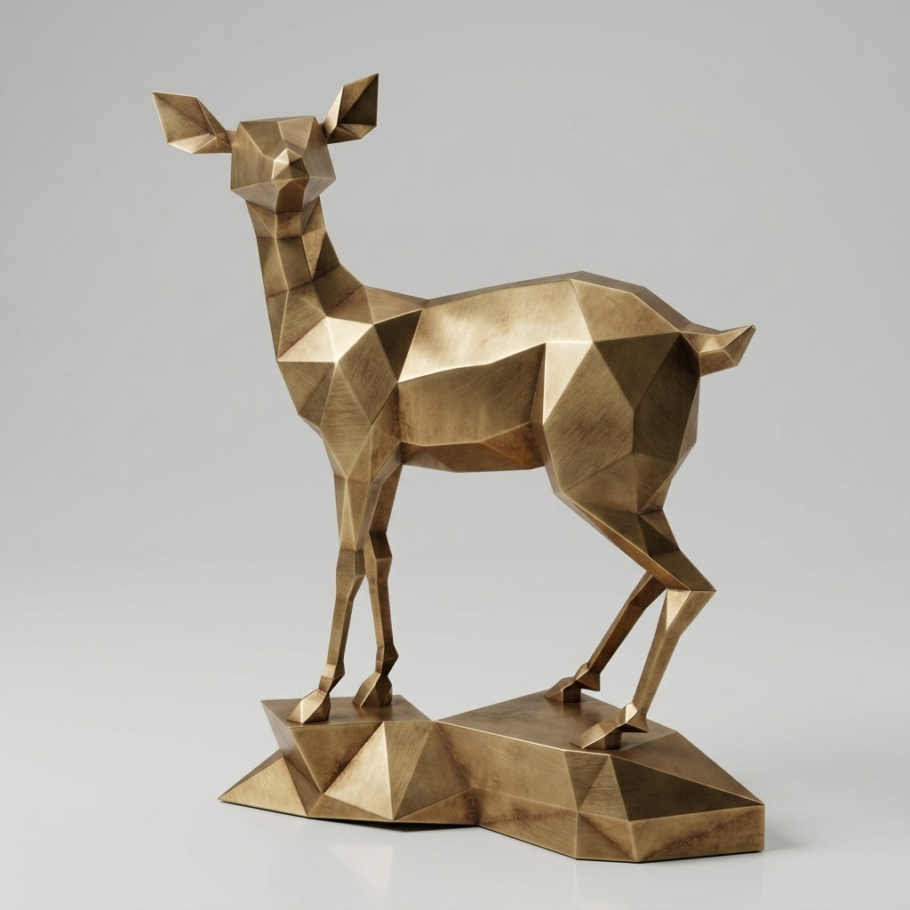 Grande Sculpture Gazelle - Sculpture Origami