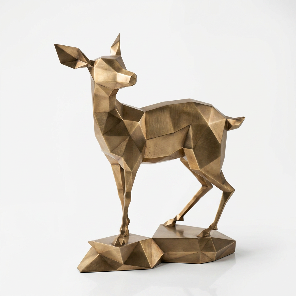Grande Sculpture Gazelle - Sculpture Origami