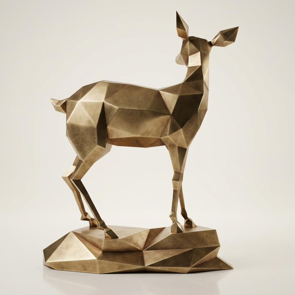 Grande Sculpture Gazelle - Sculpture Origami