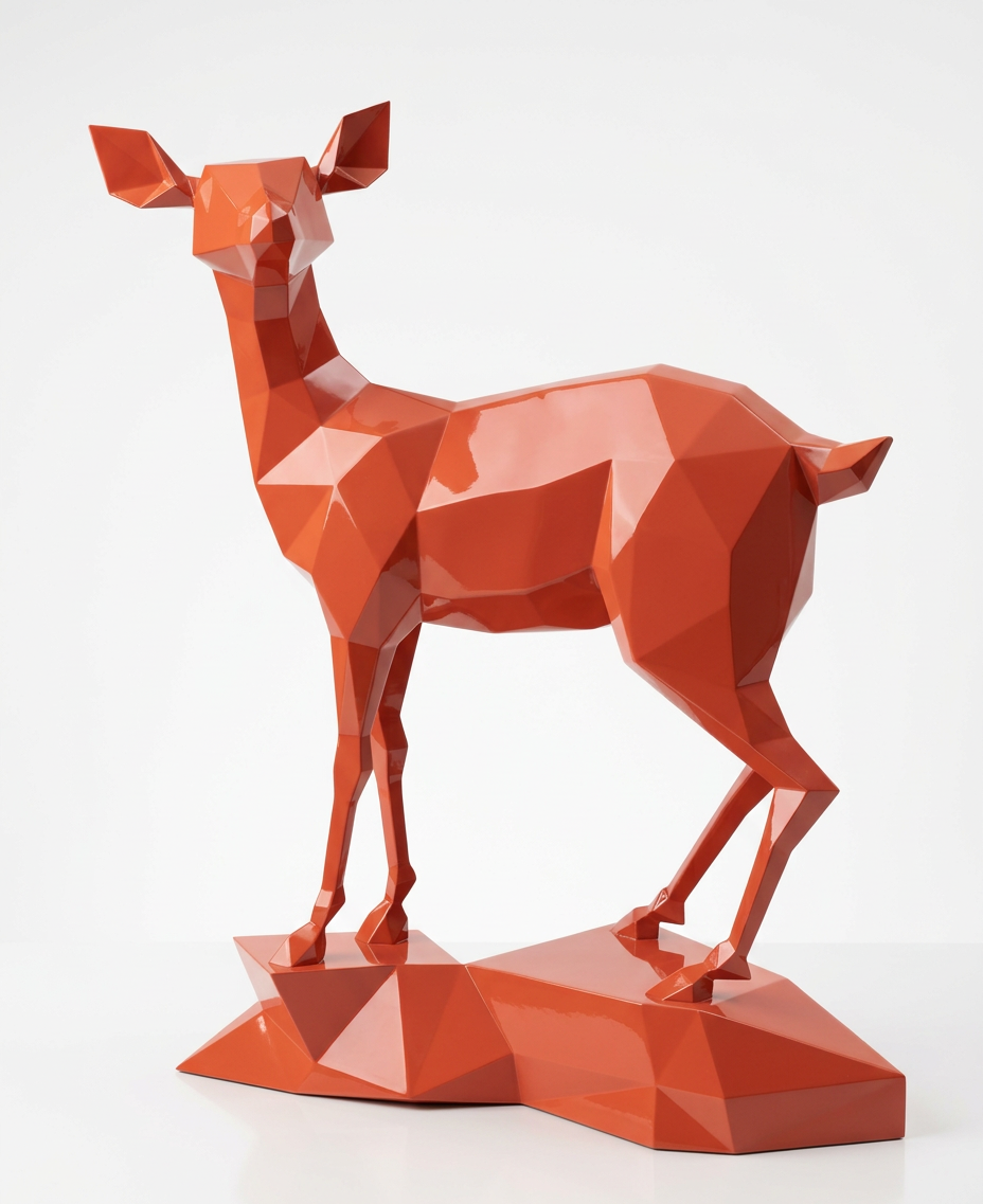 Grande Sculpture Gazelle - Sculpture Origami