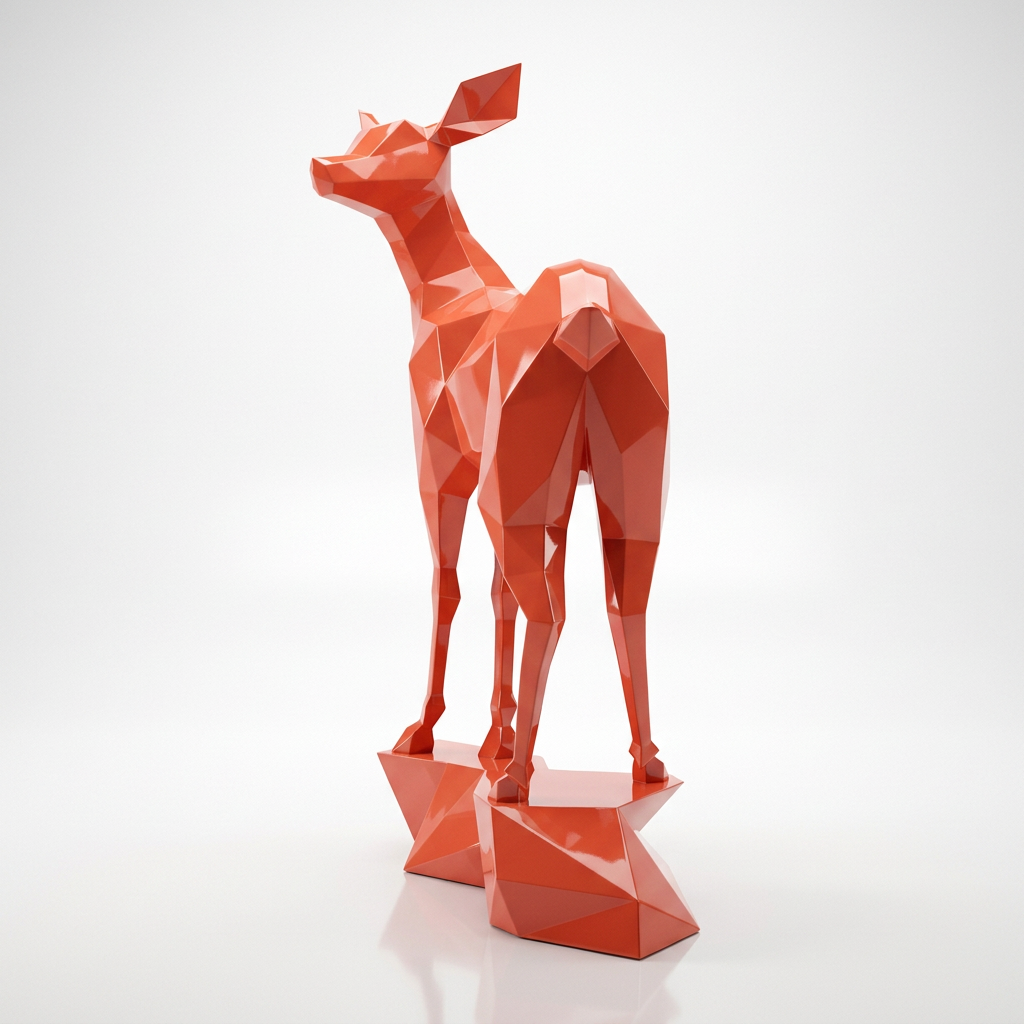 Grande Sculpture Gazelle - Sculpture Origami