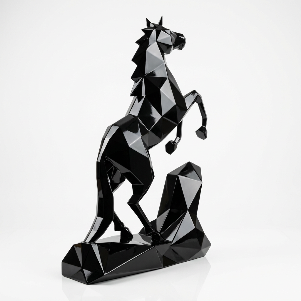 Petite Sculpture Cheval Style Origami Polygone - Sculpture Origami