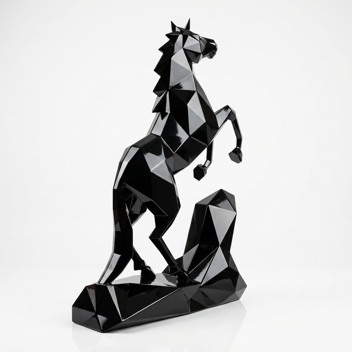 Petite Sculpture Cheval Style Origami Polygone - Sculpture Origami