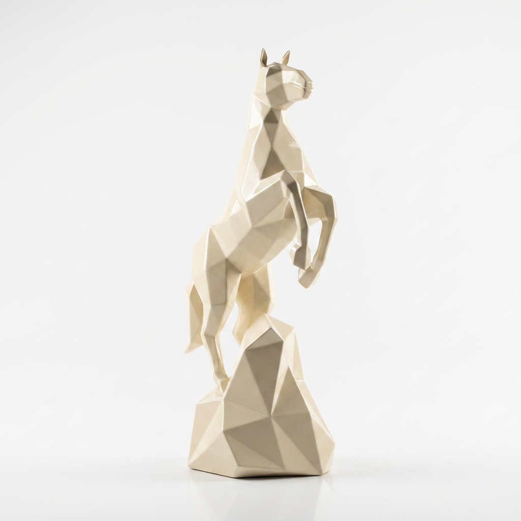Petite Sculpture Cheval Style Origami Polygone - Sculpture Origami