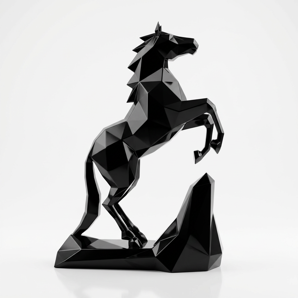 Petite Sculpture Cheval Style Origami Polygone - Sculpture Origami