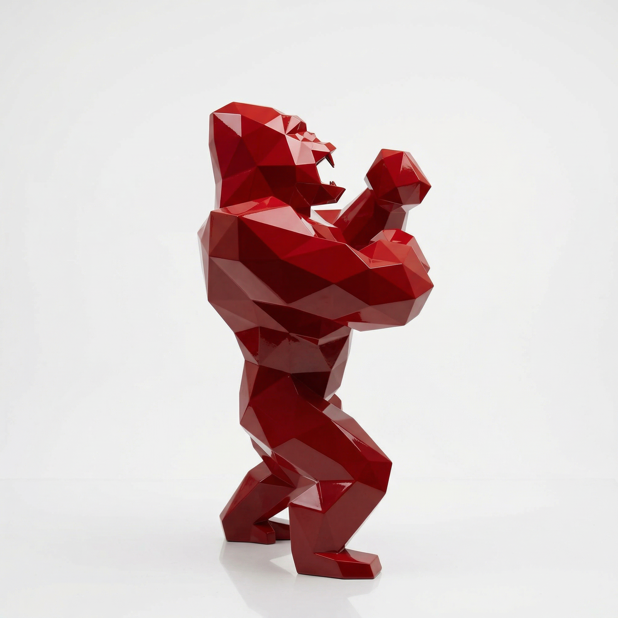 Grande Sculpture King Kong Polygone - Sculpture Origami
