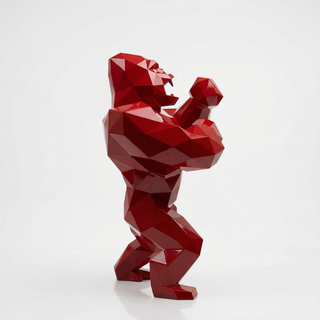 Grande Sculpture King Kong Polygone - Sculpture Origami