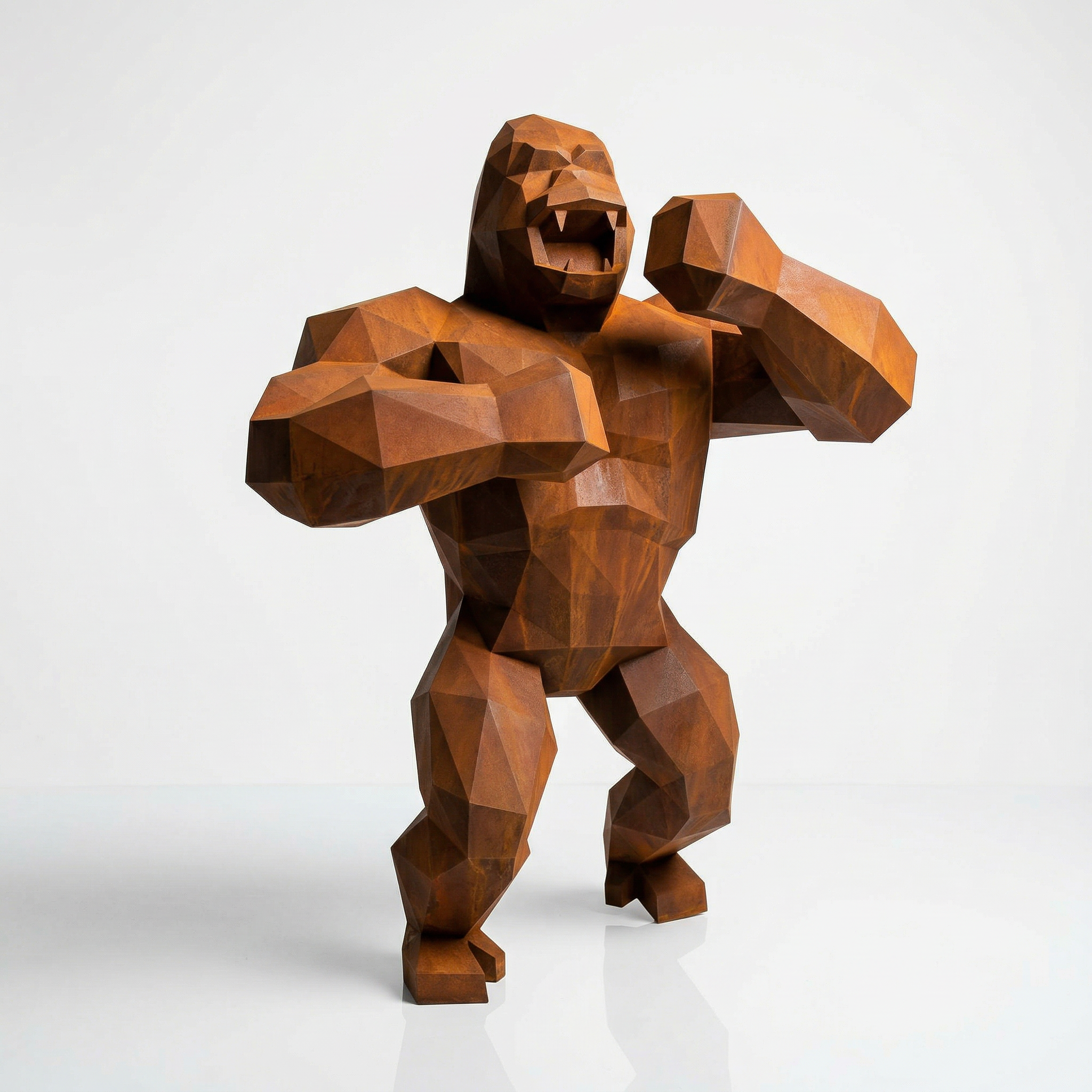 Grande Sculpture King Kong Polygone - Sculpture Origami