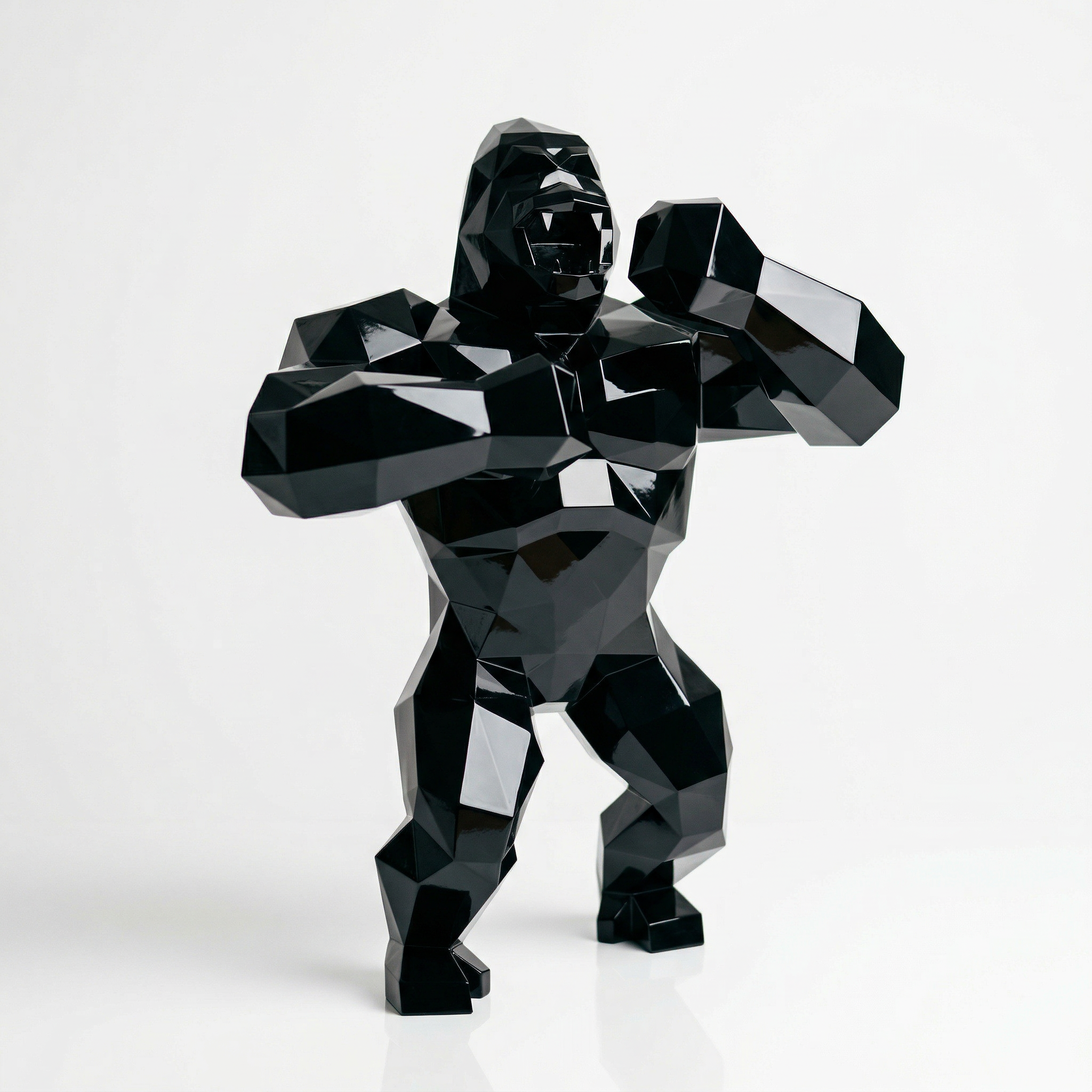 Grande Sculpture King Kong Polygone - Sculpture Origami