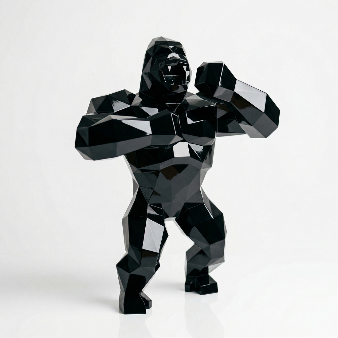 Grande Sculpture King Kong Polygone - Sculpture Origami