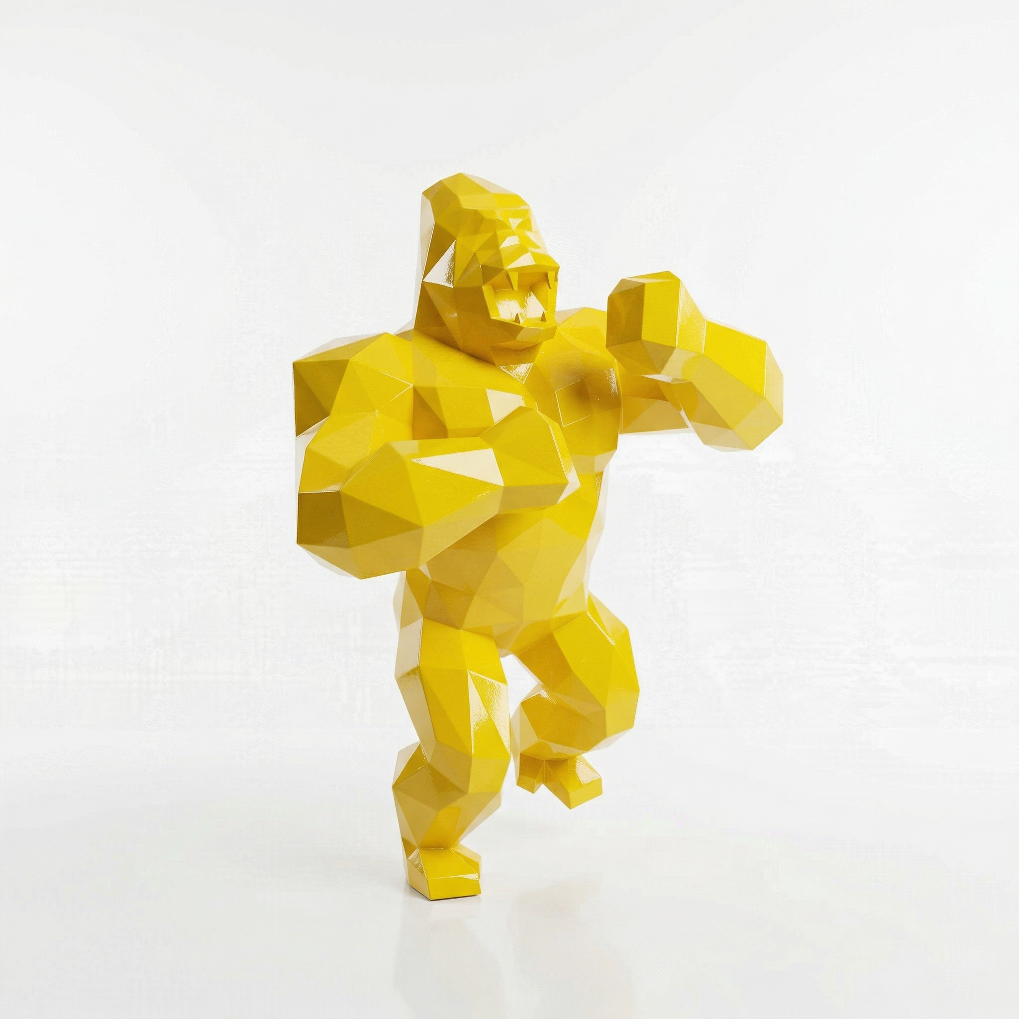 Grande Sculpture King Kong Polygone - Sculpture Origami