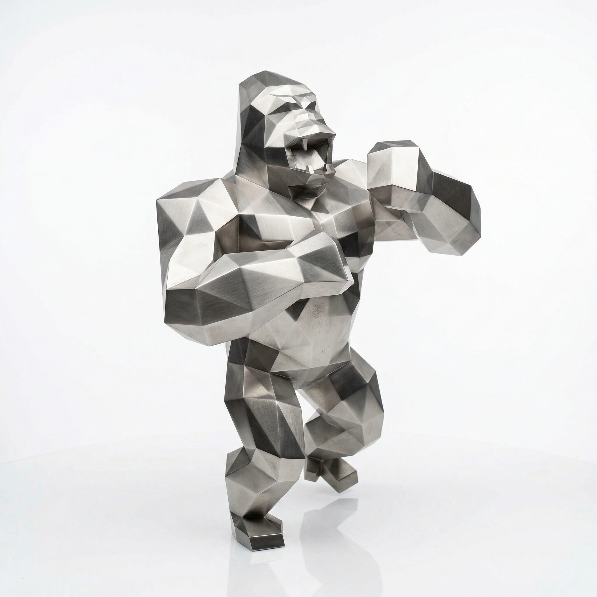 Grande Sculpture King Kong Polygone - Sculpture Origami