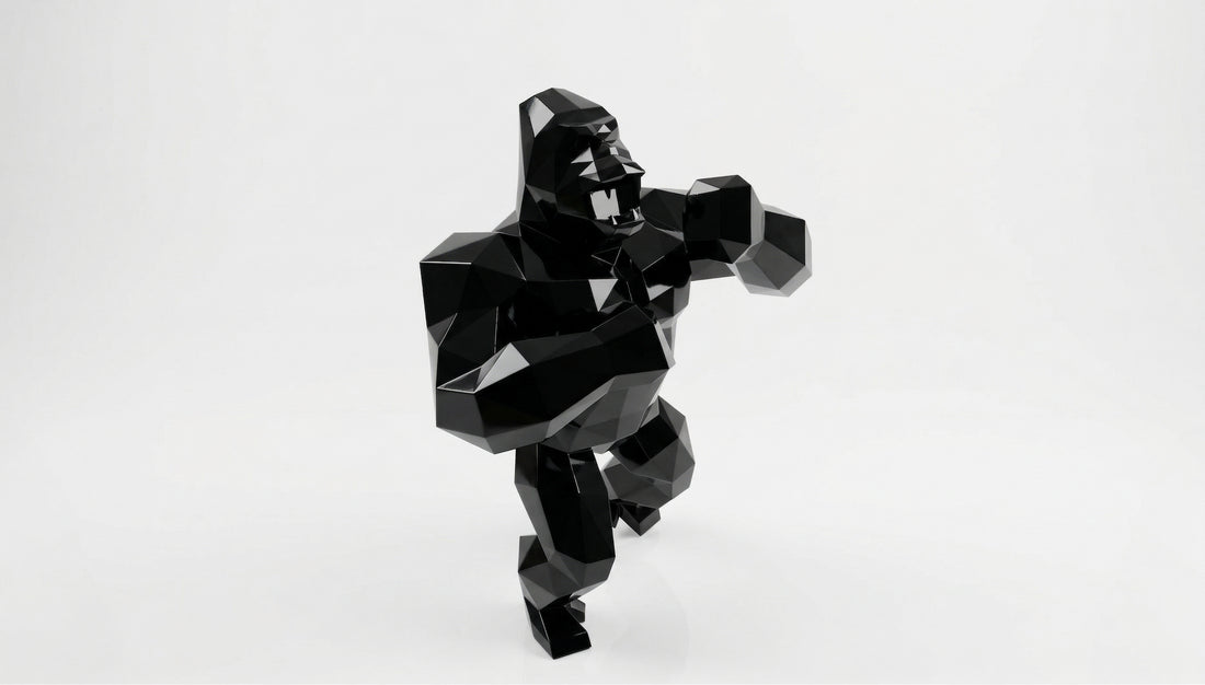 Grande Sculpture King Kong Polygone - Sculpture Origami