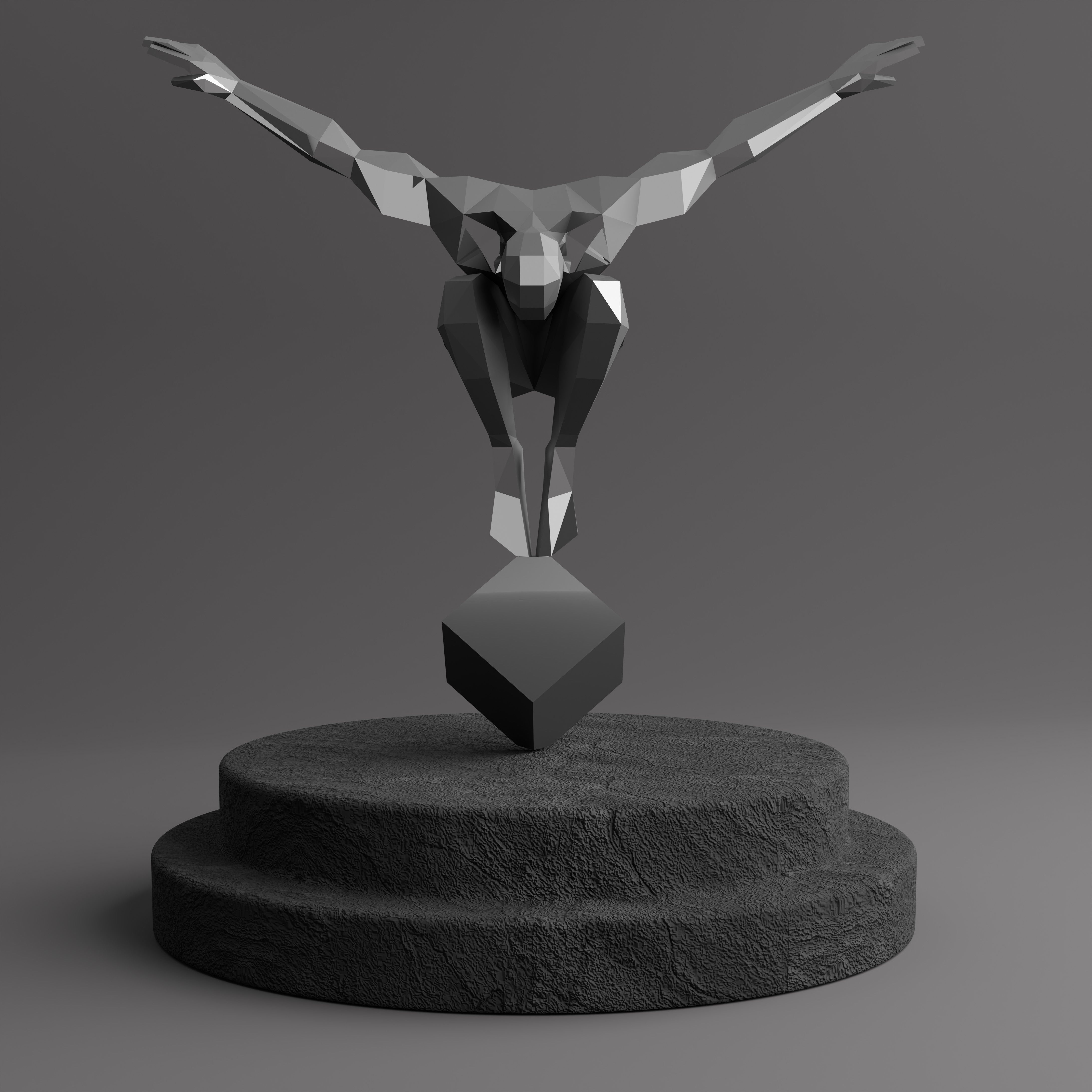 Sculpture Origami Polygonal Balance - Sculpture Origami