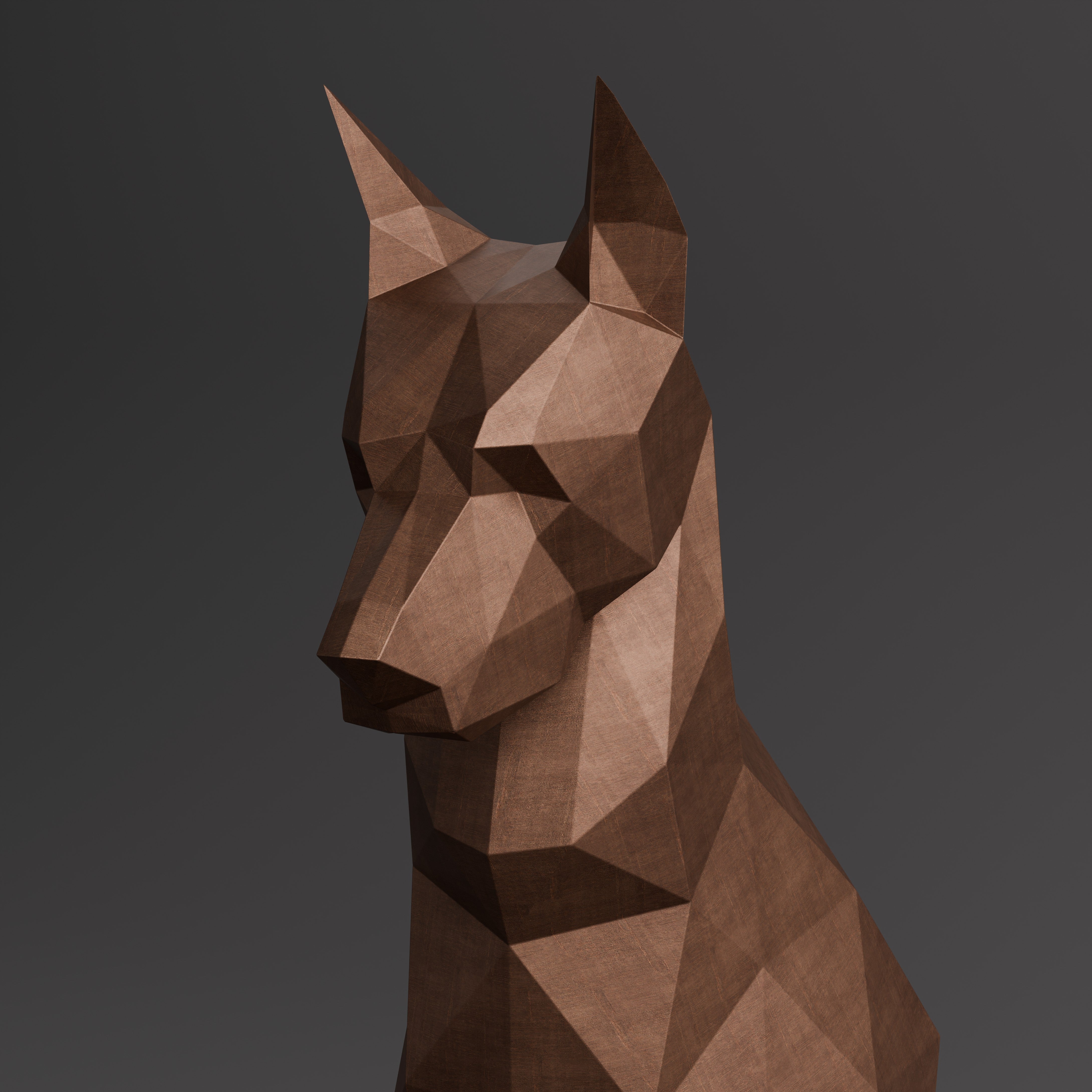 Sculpture Origami Doberman - Sculpture Origami