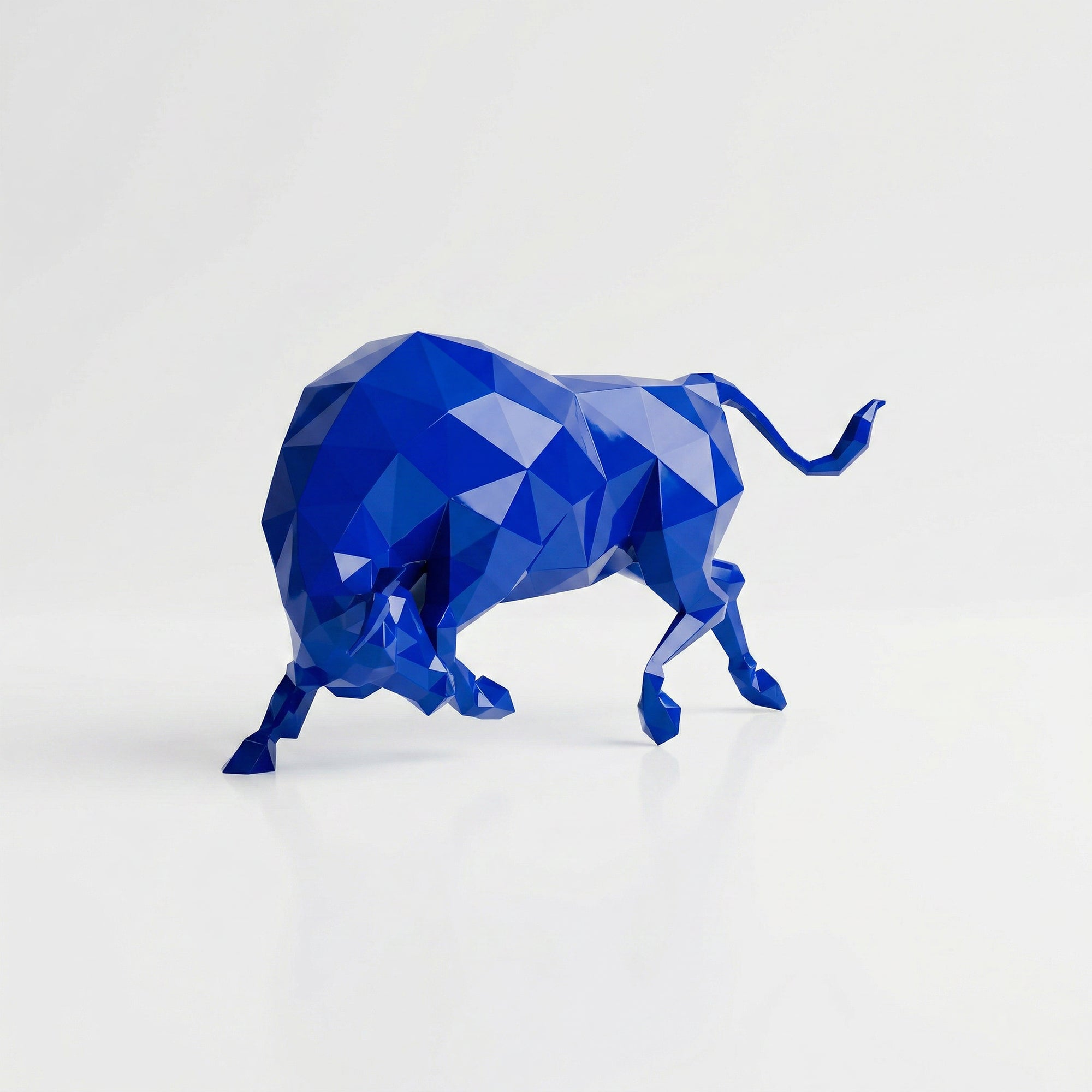 Grande Sculpture de Taureau - Sculpture Origami