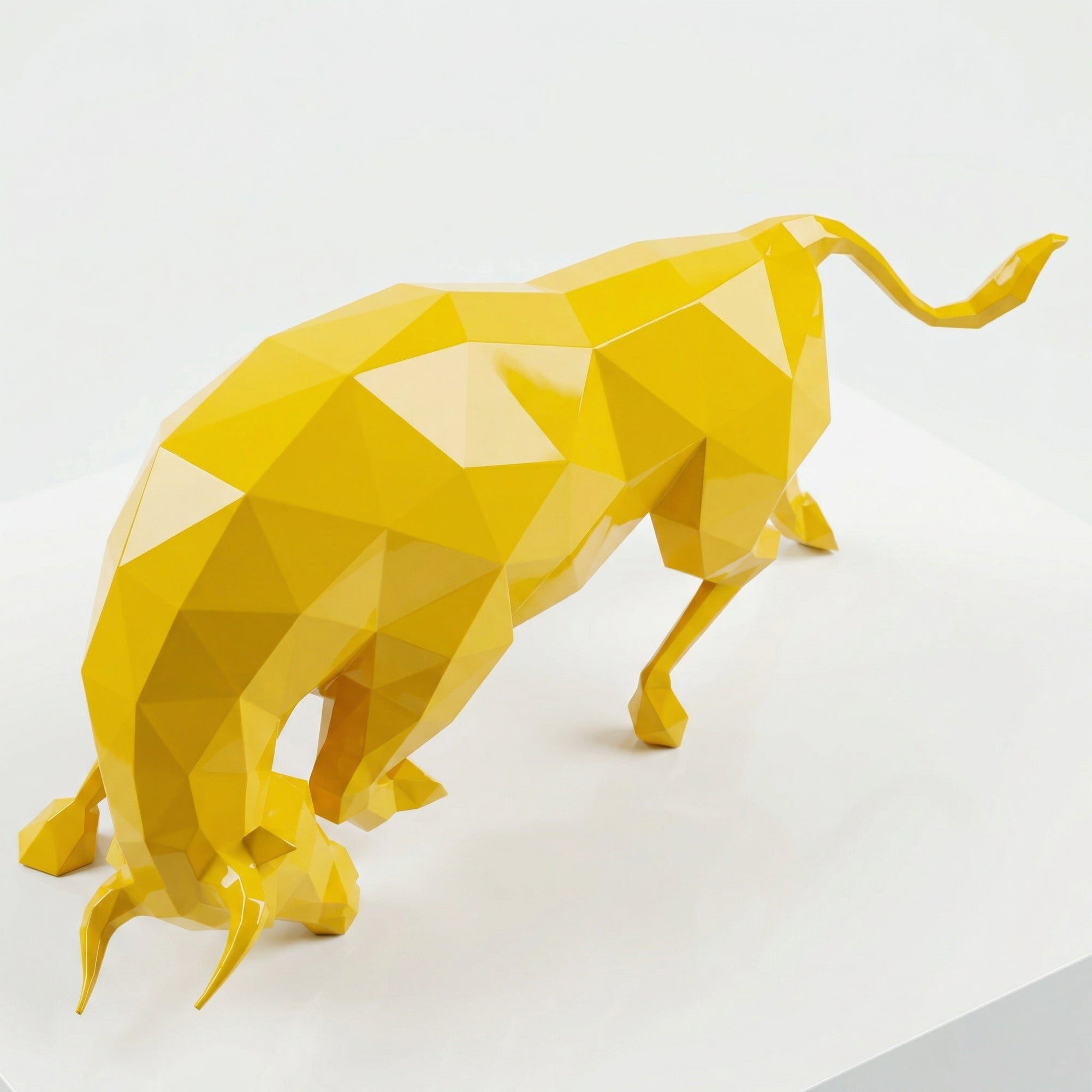 Grande Sculpture de Taureau - Sculpture Origami