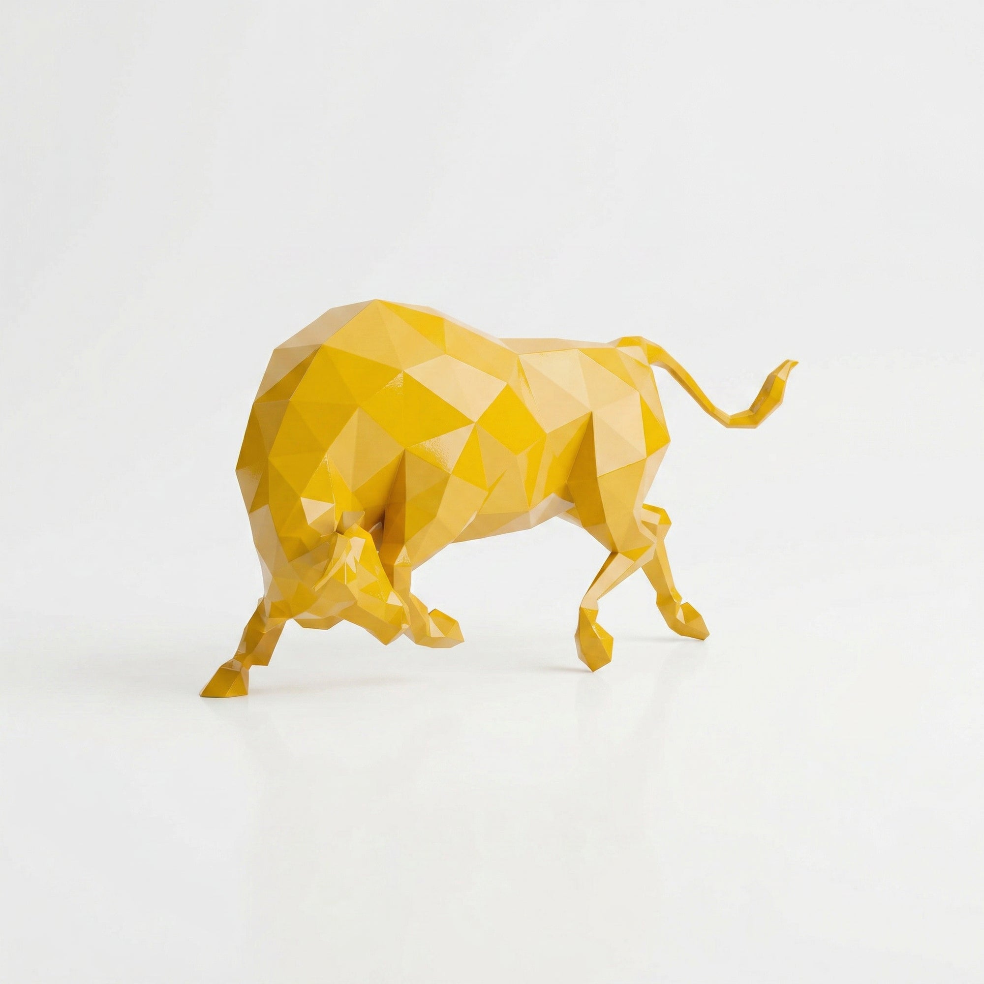 Grande Sculpture de Taureau - Sculpture Origami