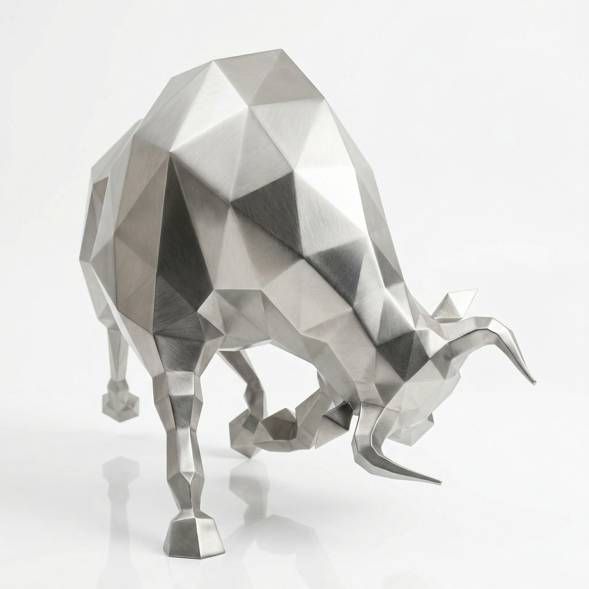 Grande Sculpture de Taureau - Sculpture Origami