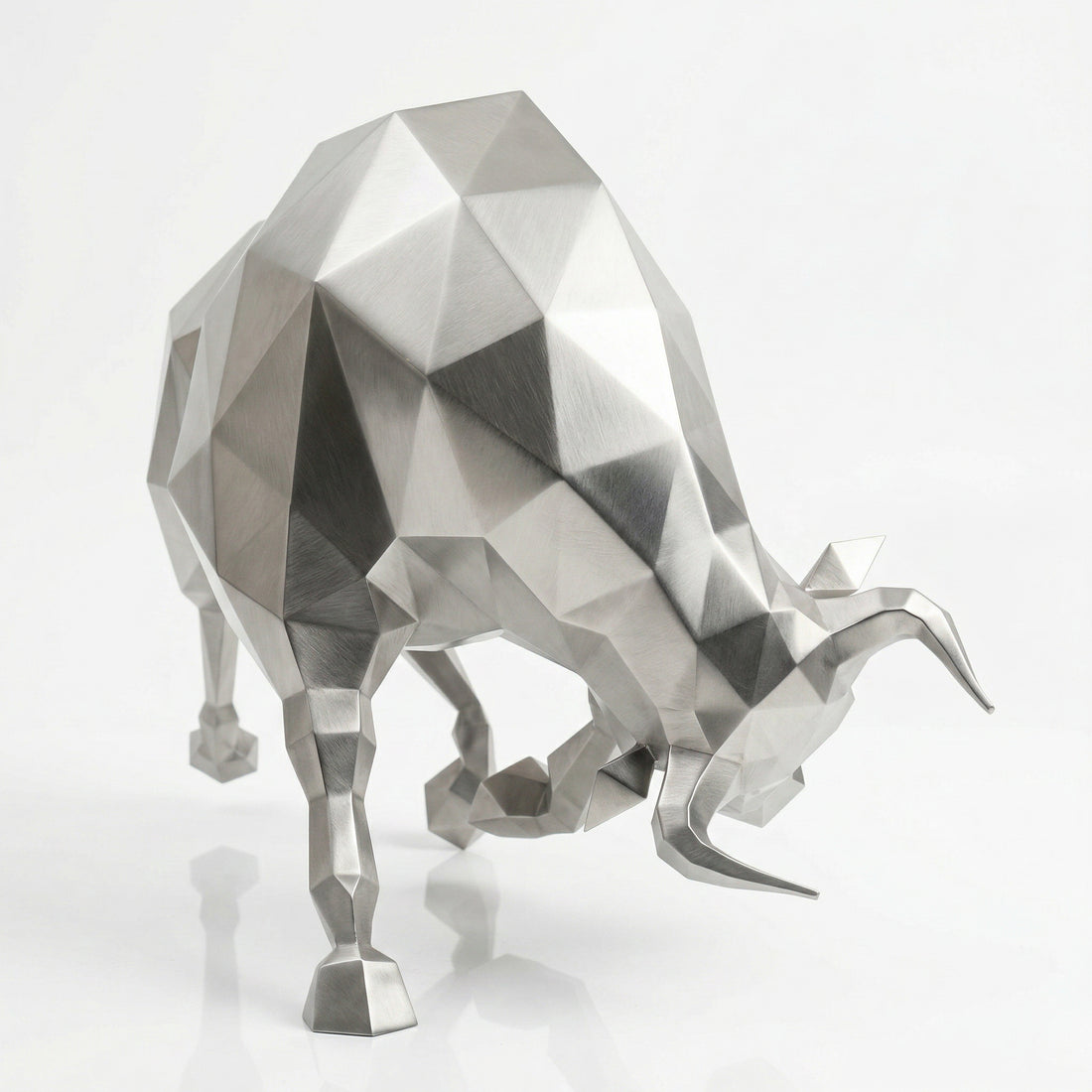 Grande Sculpture de Taureau - Sculpture Origami