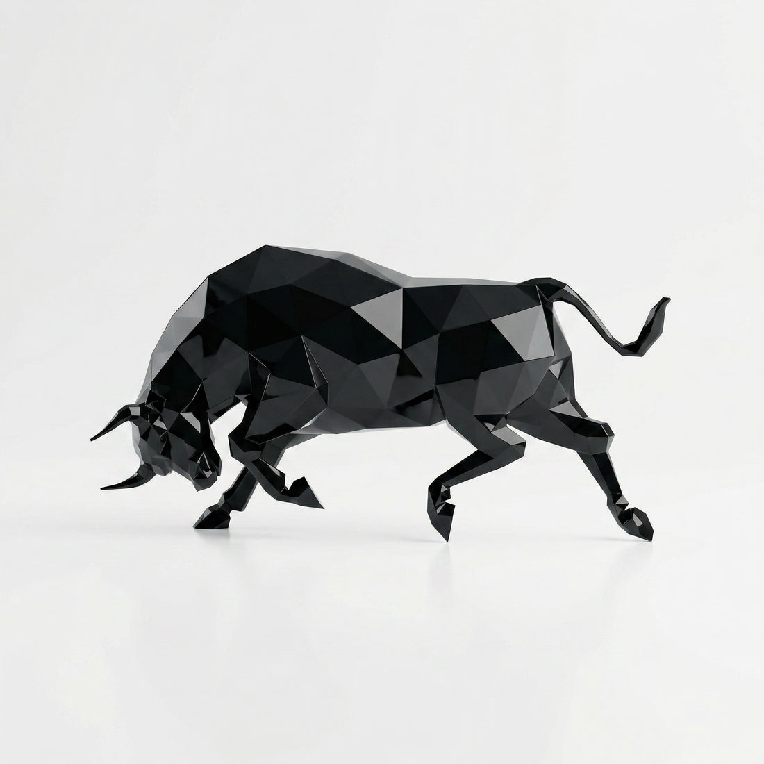 Grande Sculpture de Taureau - Sculpture Origami