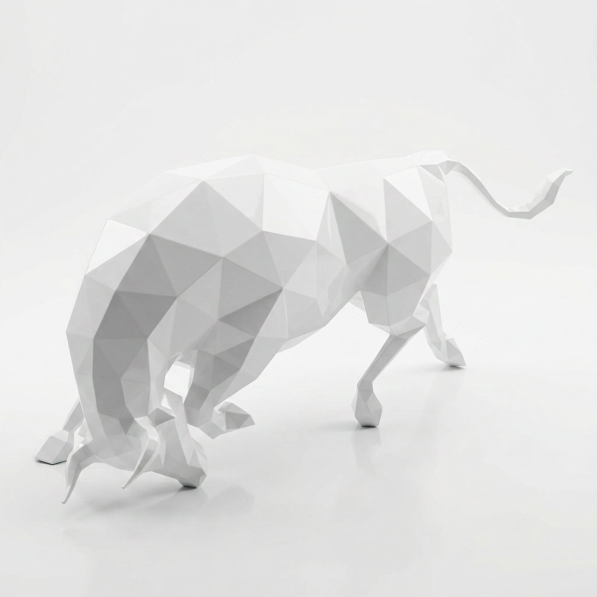 Grande Sculpture de Taureau - Sculpture Origami