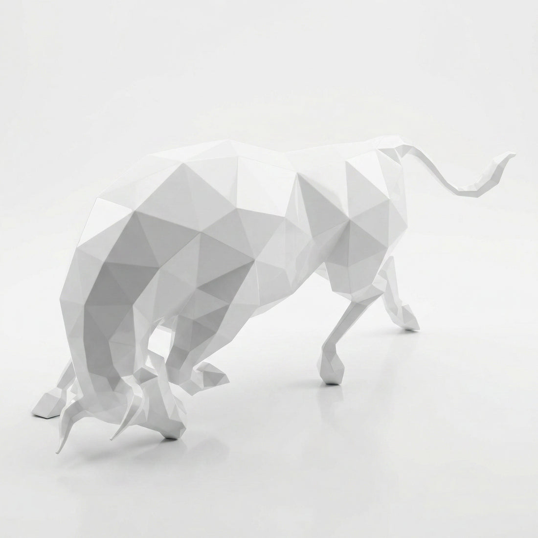Grande Sculpture de Taureau - Sculpture Origami