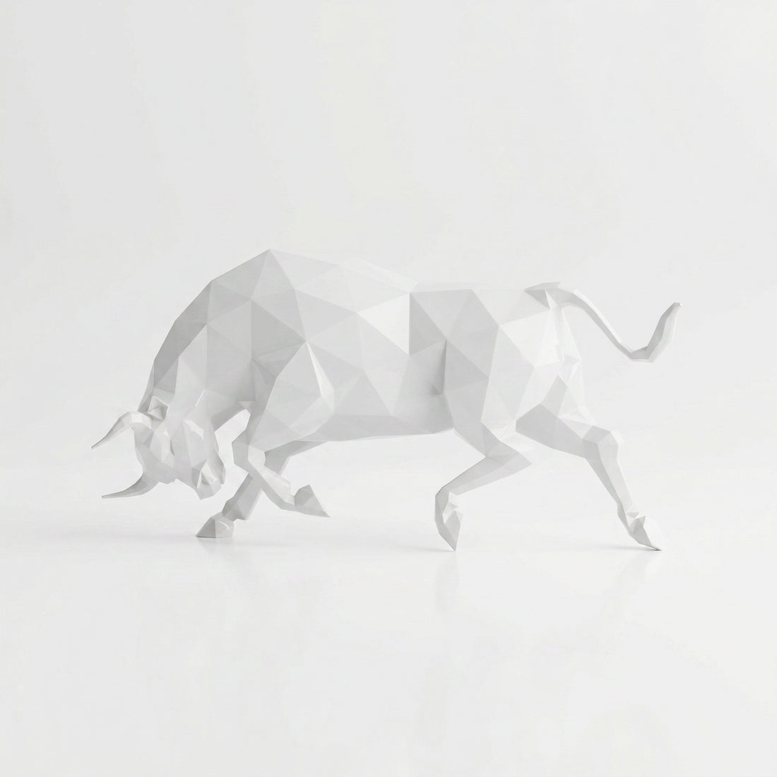 Grande Sculpture de Taureau - Sculpture Origami