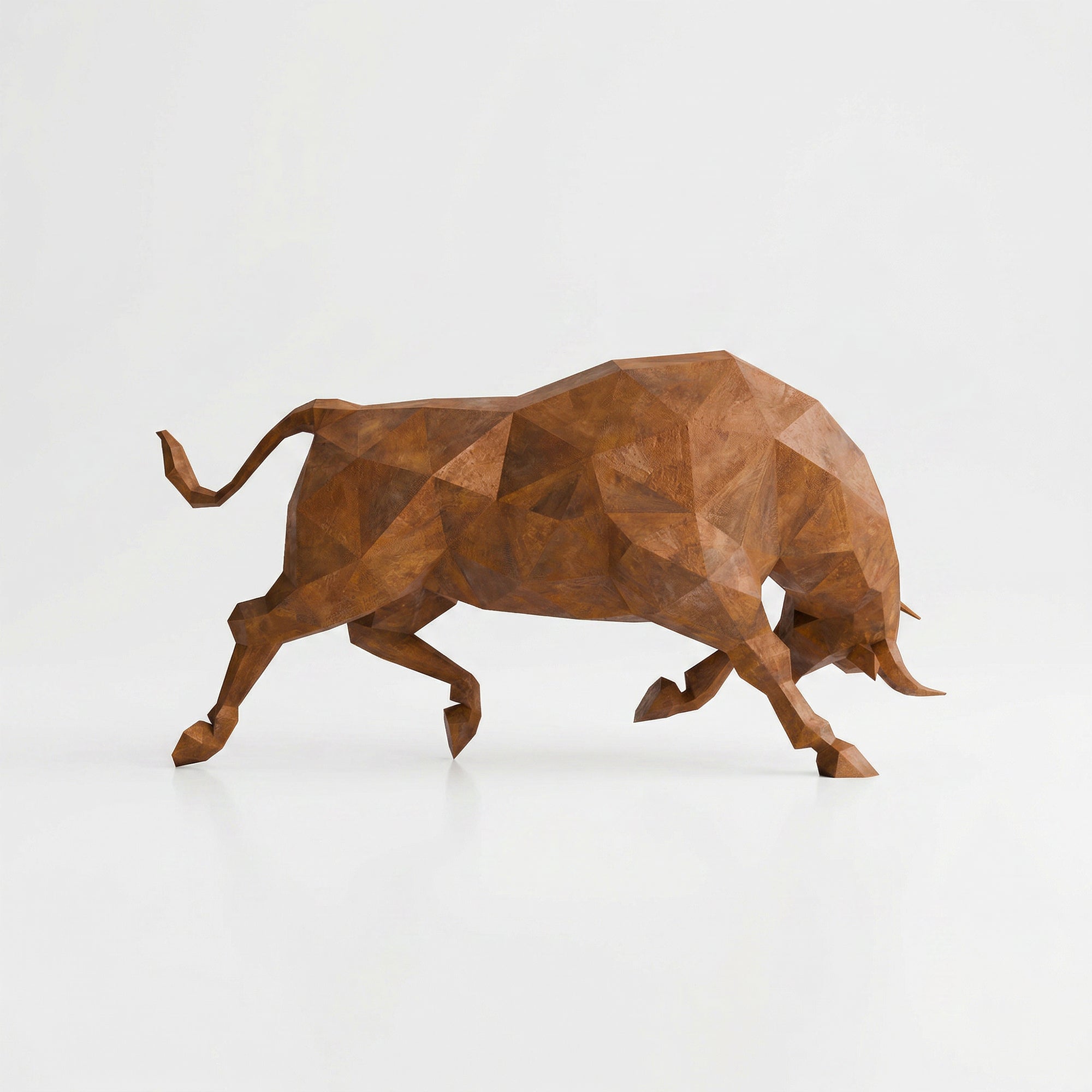 Grande Sculpture de Taureau - Sculpture Origami