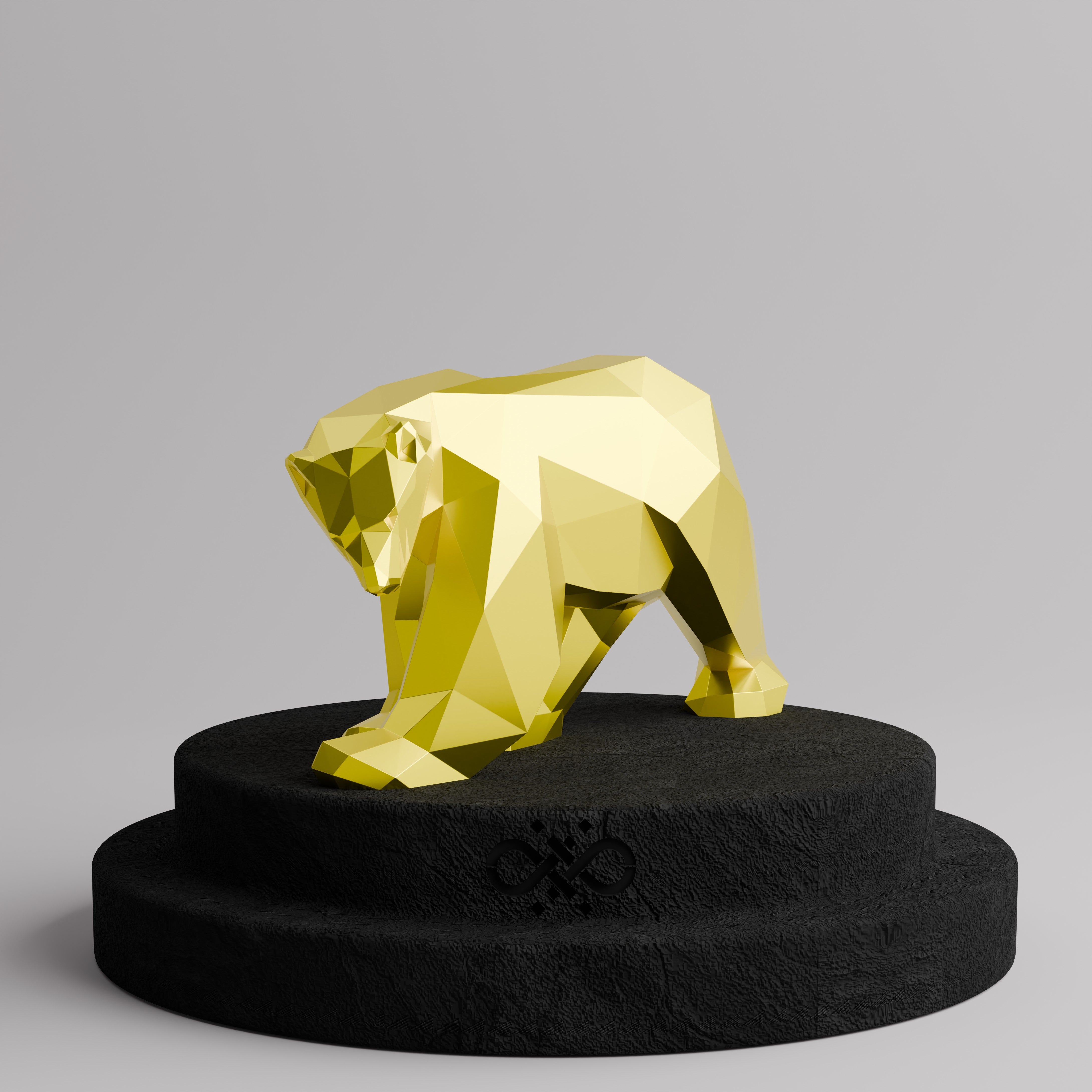 Sculpture Polygone Ours - Sculpture Origami